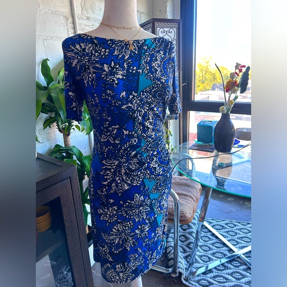 Jones NY Vibrant Blue Dress - Picture 2 of 8